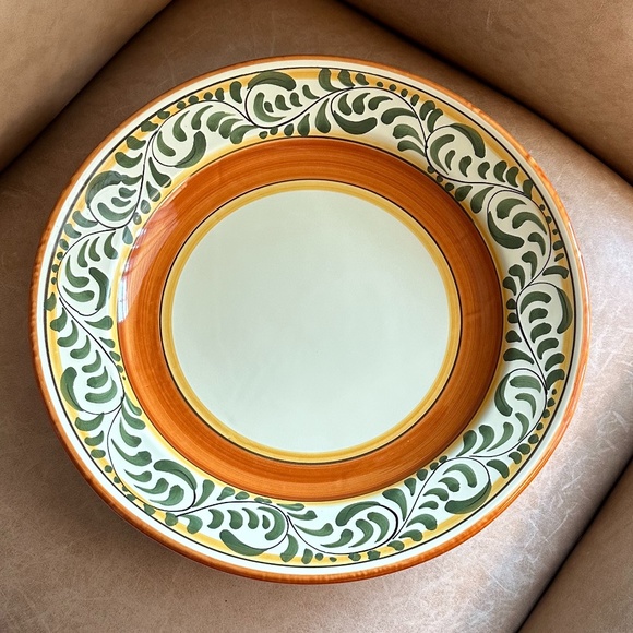 Pier 1 Umbrina Handpainted in Italy Earthenware Serving Platter 14 3/4"